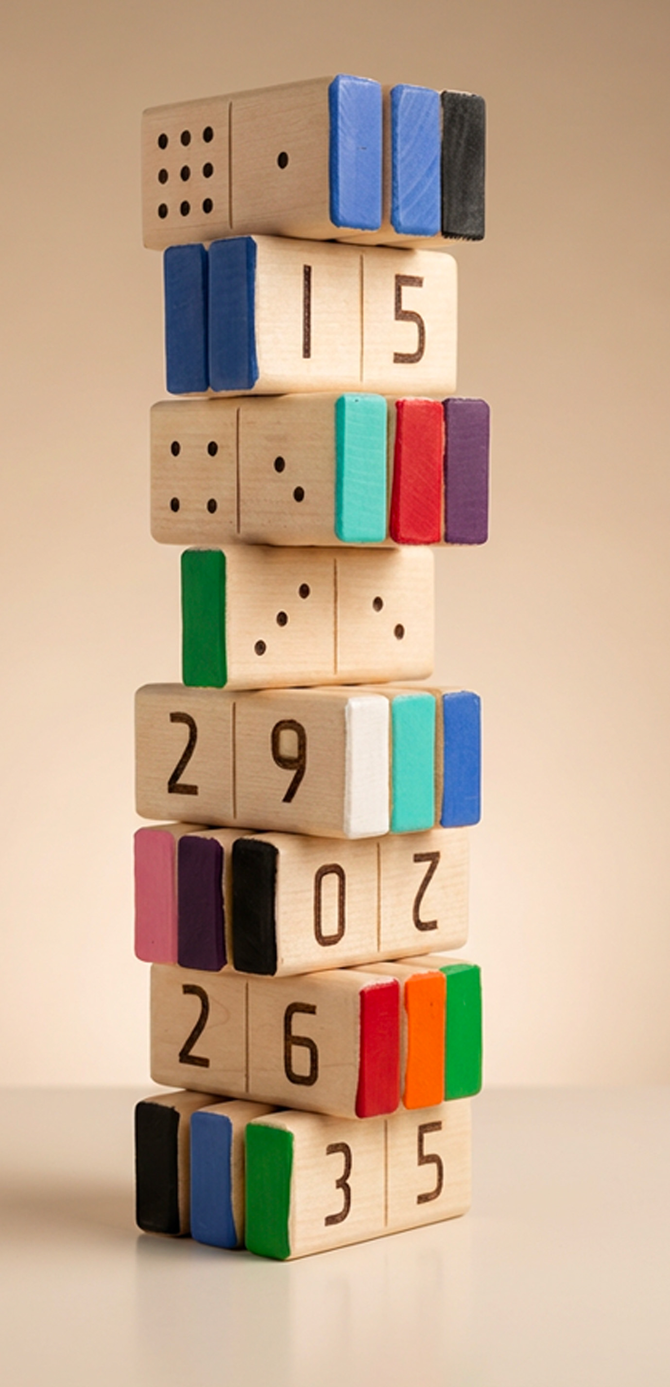 Stapeling van DeciBlocks met cijfers en kleur