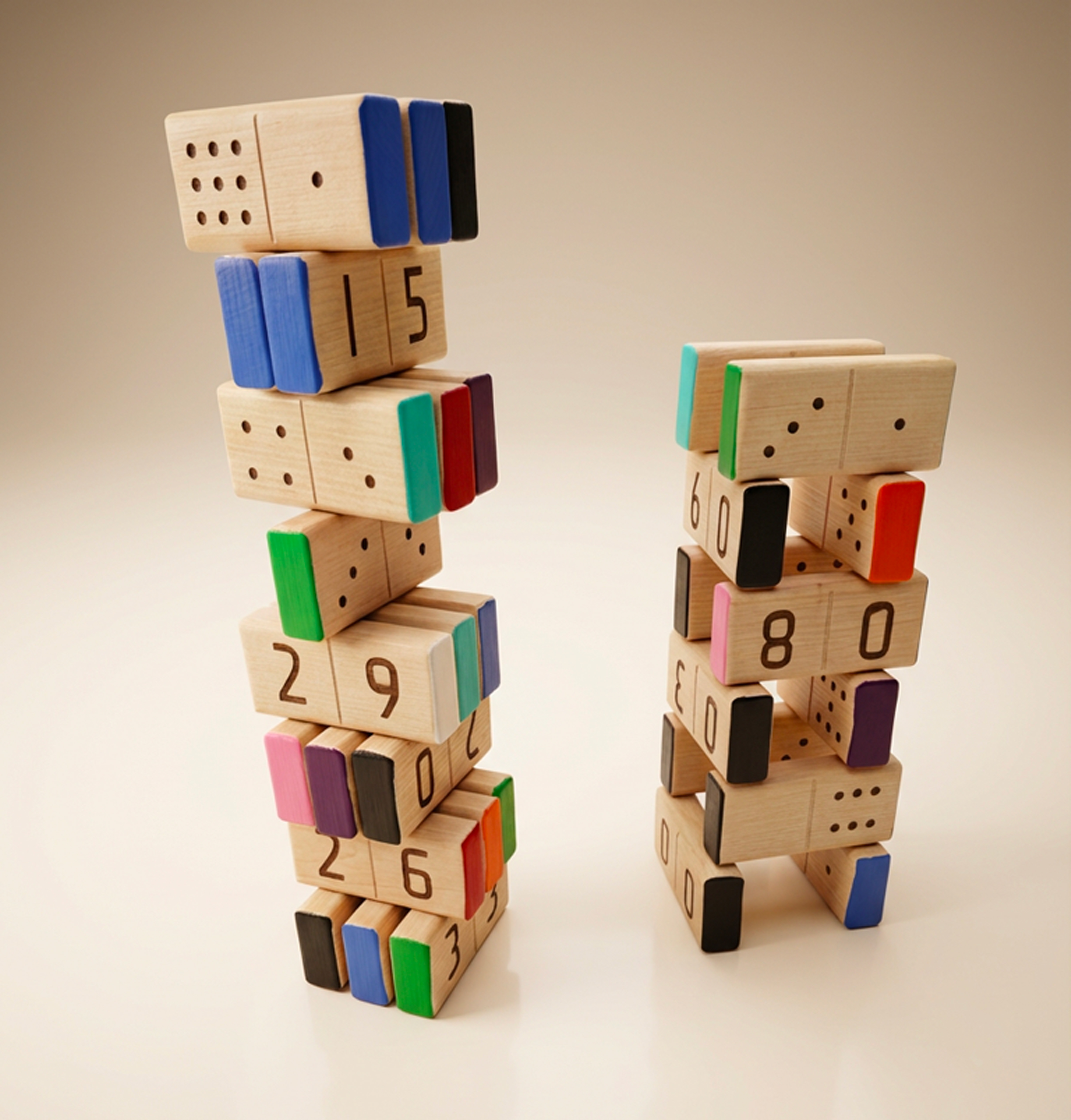 Vrij spel met gestapelde DeciBlocks