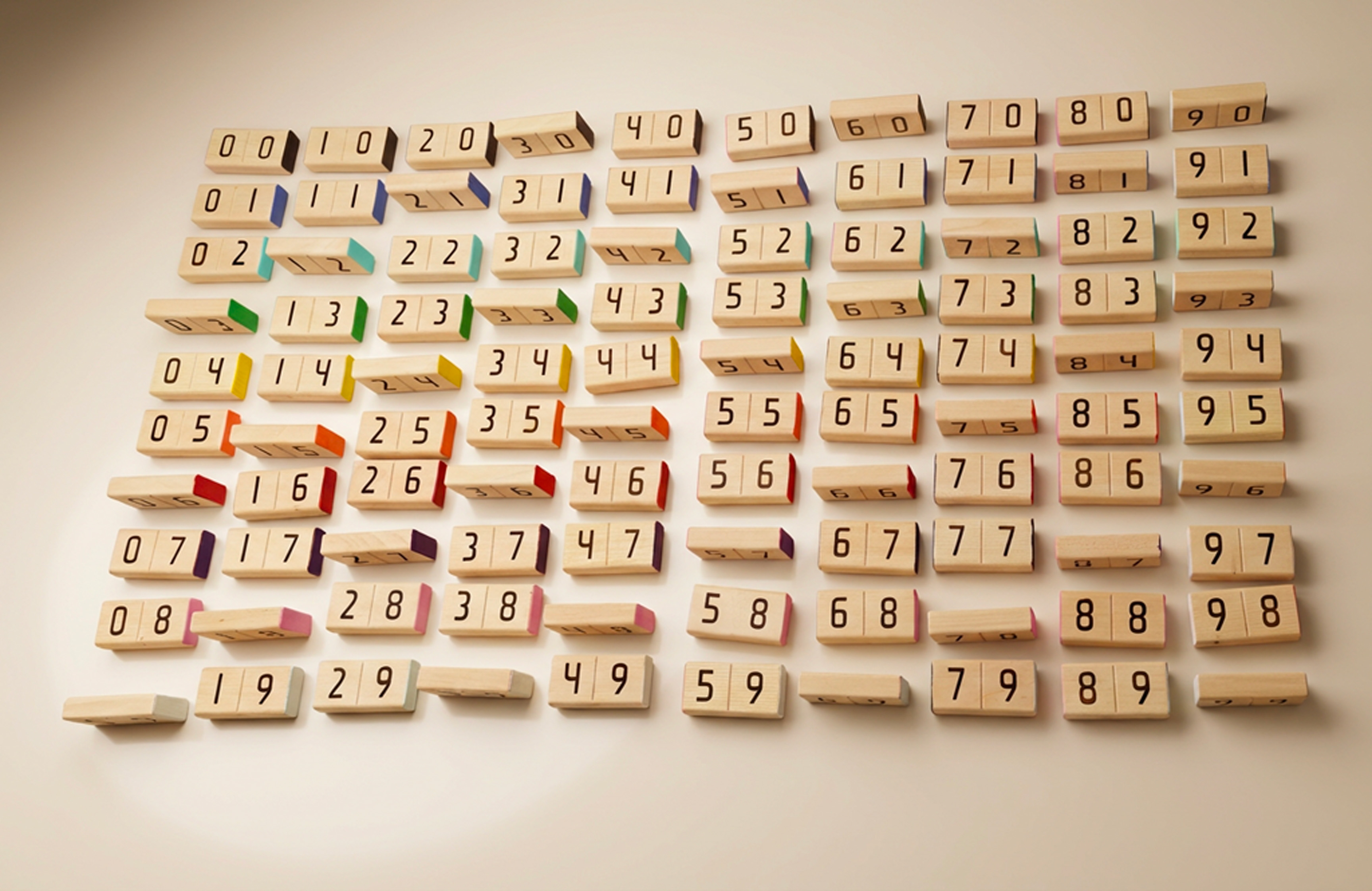 DeciBlocks in rijen voor tafels en rekenpatronen