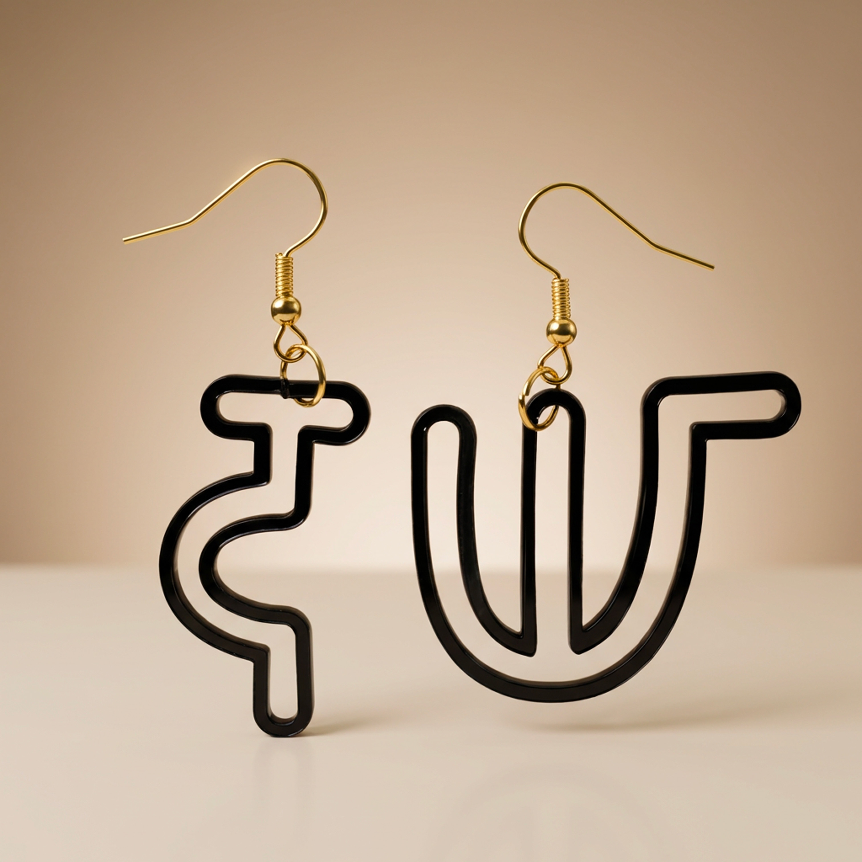 Afaka script inspired jewelry form